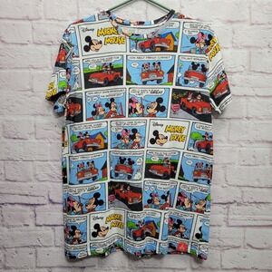 D23 Disney Cakeworthy All Over Print Tshirt Size L Comic‎ Strip Mickey Mouse